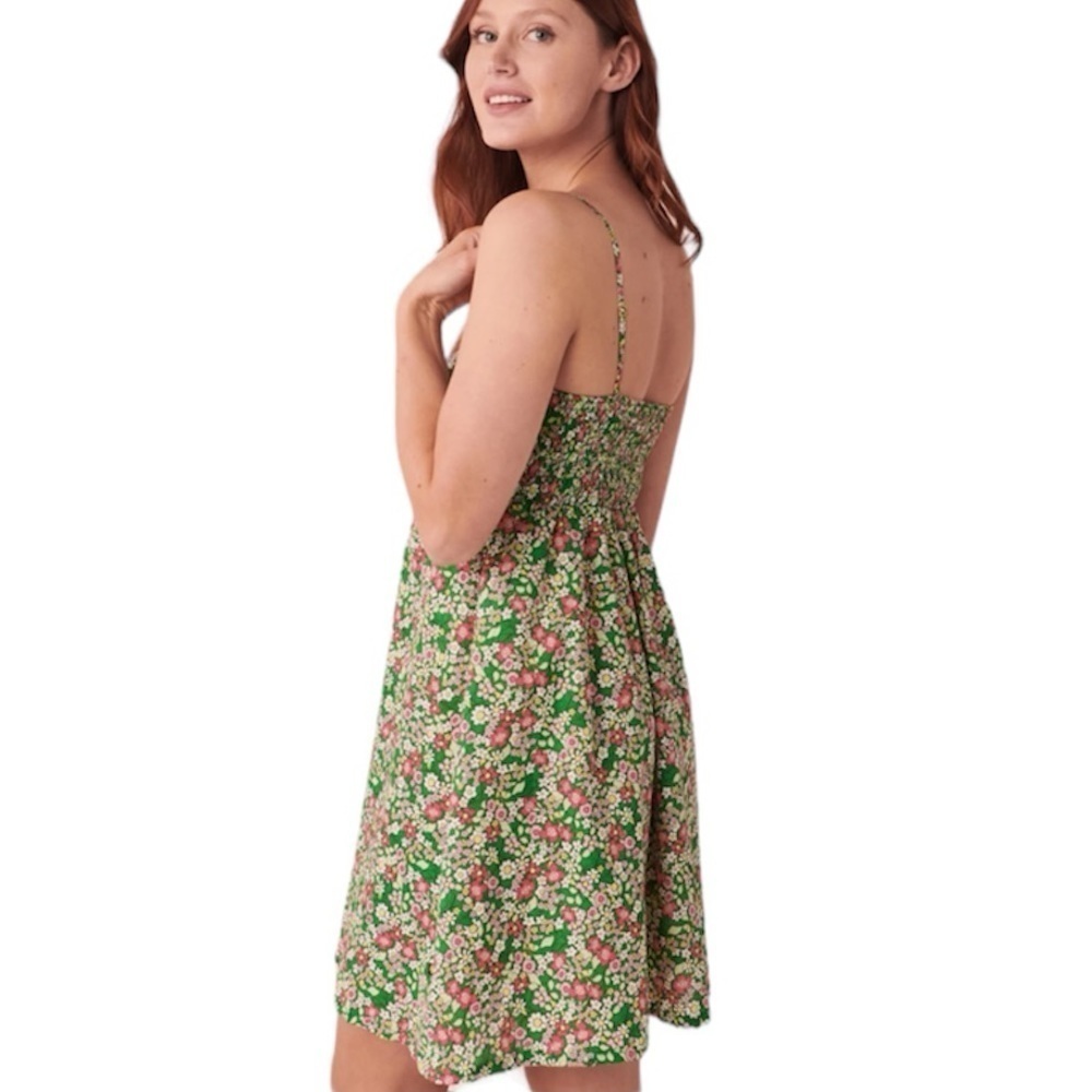 La Vie en Rose Aqua NWT Sleeveless Floral Babydoll Dress Size Small NEW - Picture 2 of 12